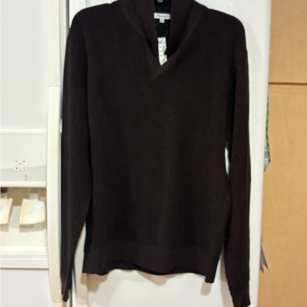Madewell Dark Brown V-Neck Sweater